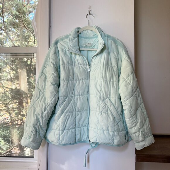 Free People Pippa Packable Puffer Jacket FP Movement Saltwater Blue Large - Picture 9 of 11